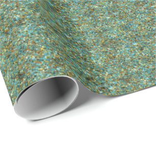 Presente PAPEL DE ENVOLVIMENTO DE Glitter Dourado de turque