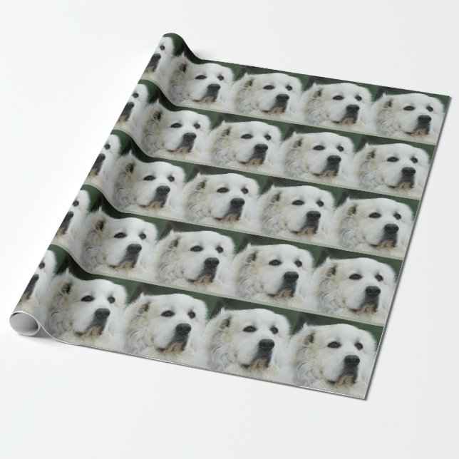Presente Papel de envolvimento de grandes Pyrenees (Desenrolado)