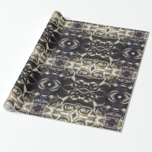 Presente Papel de envolvimento de gravação da arte da flo