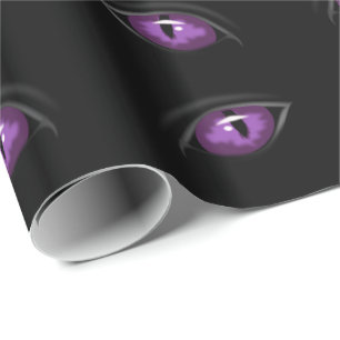 Presente Papel De Envolvimento De Halloween, Olhos Roxos