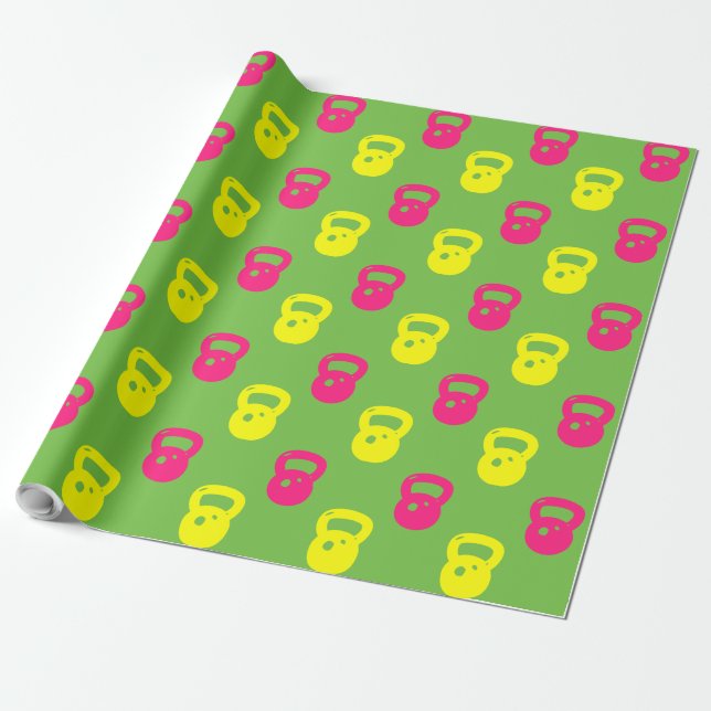 Presente Papel de envolvimento de Kettlebell - (Desenrolado)
