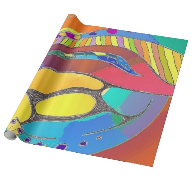 Presente Papel de envolvimento de linho do design orgânico (Desenrolado)