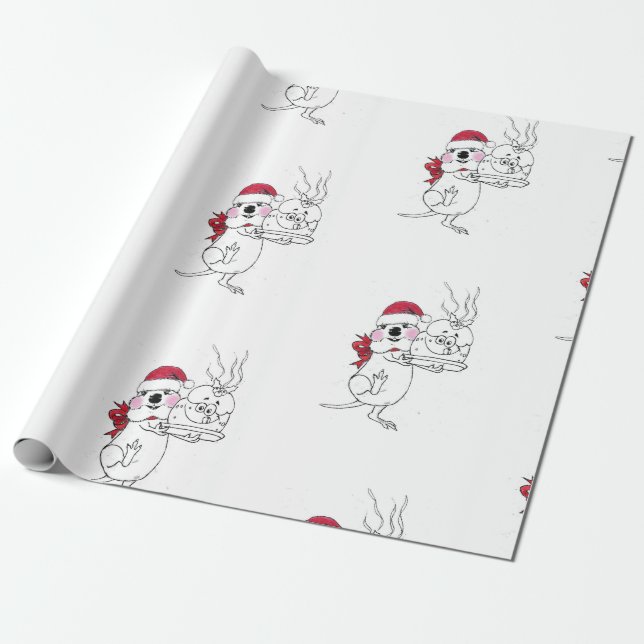 PRESENTE PAPEL DE ENVOLVIMENTO DE NATAL DE ROTTO ROXIE (Desenrolado)