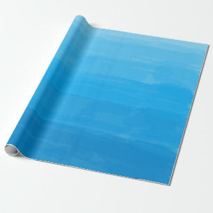 Presente Papel de envolvimento de Ombre do azul de oceano