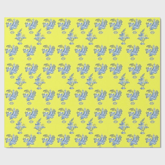 Presente Papel de envolvimento de Toile de Jouy (Aberto)