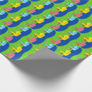 Presente Papel de envolvimento de três patos