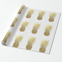 Papel de envolvimento do abacaxi da folha Dourado