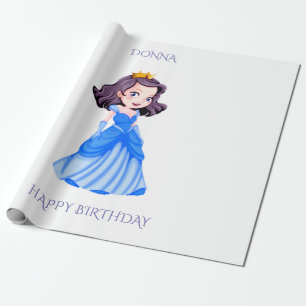 Presente Papel de envolvimento do aniversário da princesa.