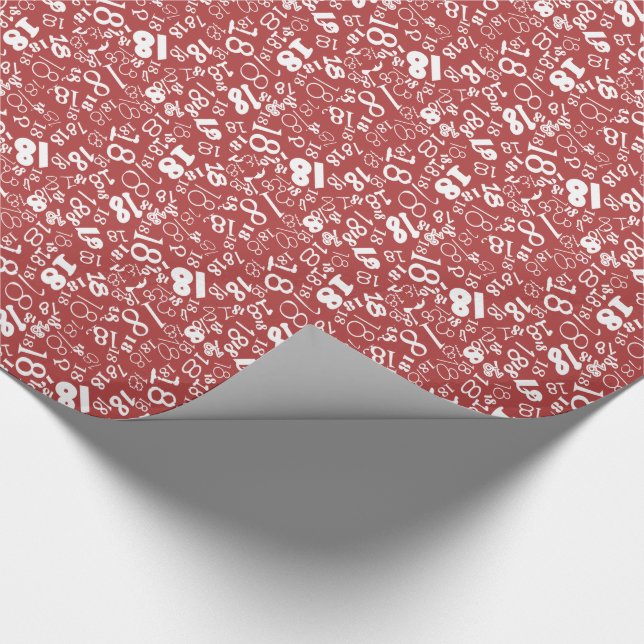 Presente Papel de envolvimento do aniversário dos números (Ponta)