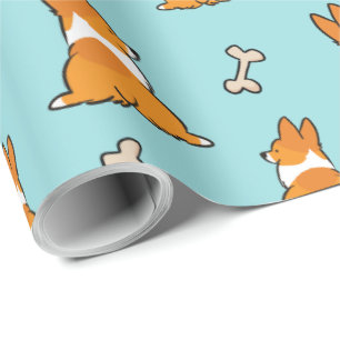 Presente Papel de envolvimento do bumbum do Corgi