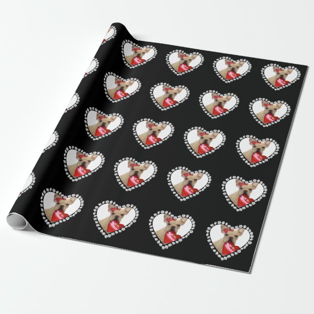 Presente Papel de envolvimento do cão do buldogue francês (Desenrolado)