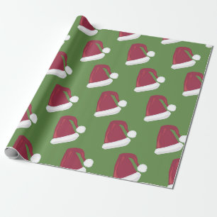 Presente Papel de envolvimento do chapéu do papai noel