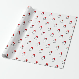 Presente Papel de envolvimento do coelho do papai noel
