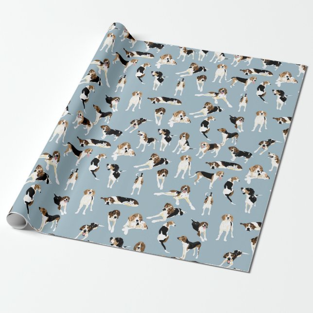 Presente Papel de envolvimento do Coonhound do caminhante (Desenrolado)