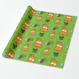 Presente Papel de envolvimento | do Corgi do Natal