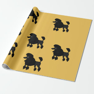 Presente Papel de envolvimento do design da caniche