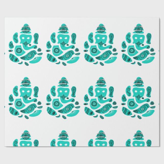 Presente Papel de envolvimento do deus de Ganesha Elepnat, (Aberto)