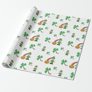 Presente Papel de envolvimento do Dia de São Patrício