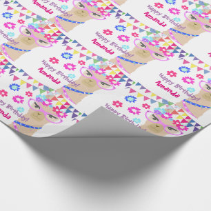 Presente Papel de envolvimento do feliz aniversario da diva