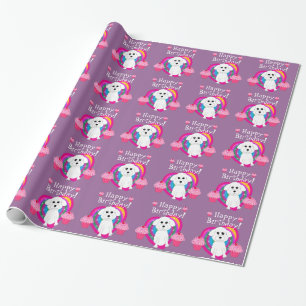 Presente Papel de envolvimento do feliz aniversario de