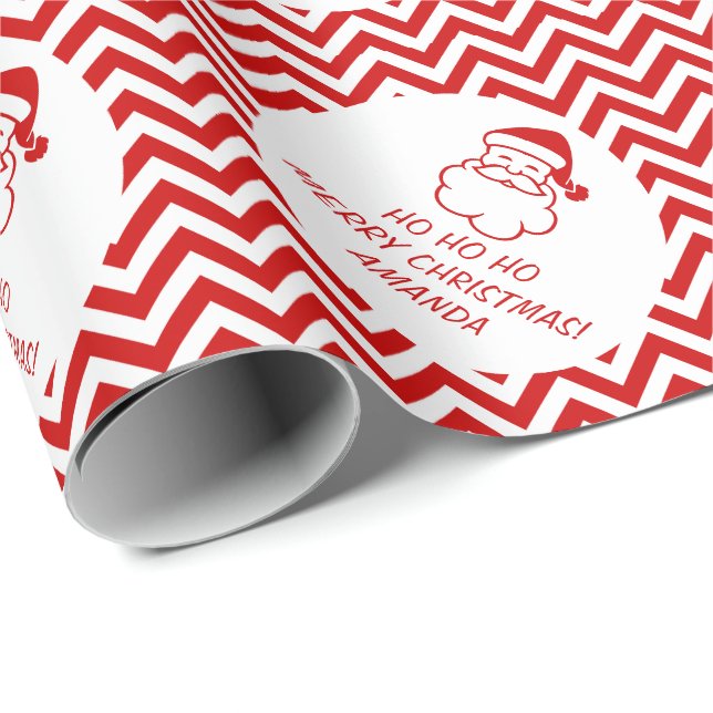 Presente Papel de envolvimento do Feliz Natal com desejos (Ponta do rolo)