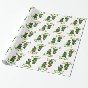 Presente Papel de envolvimento do feriado da árvore do