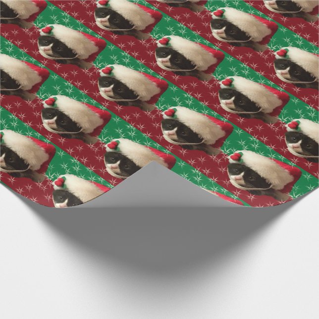 Presente Papel de envolvimento do gato de Papai Noel (Ponta)