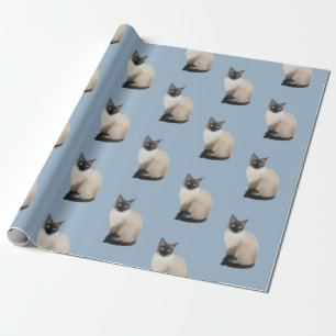 Presente Papel de envolvimento do gato Siamese
