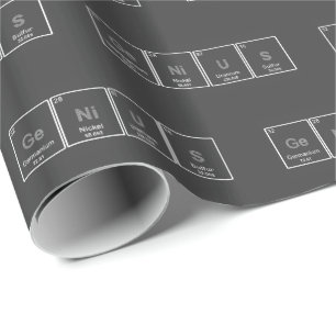 Presente Papel de envolvimento do gênio da mesa periódica