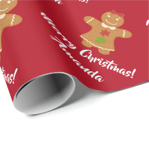 Presente Papel de envolvimento do homem de pão-de-espécie