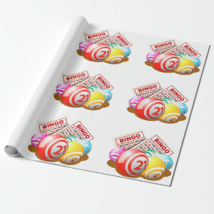 Presente Papel de envolvimento do jogador do Bingo