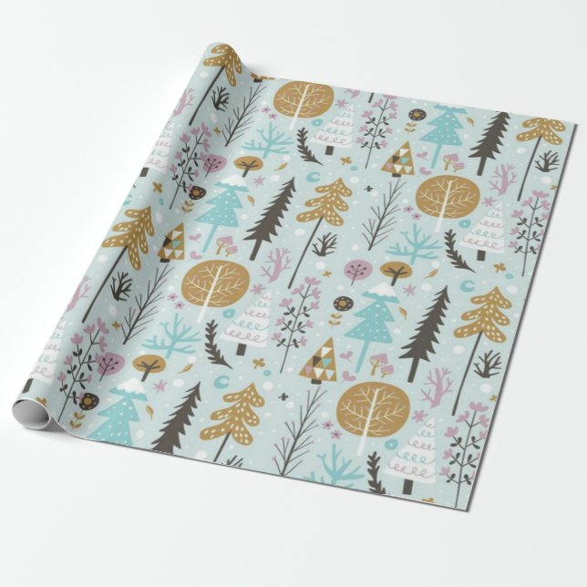 Presente Papel de envolvimento do Natal (Desenrolado)
