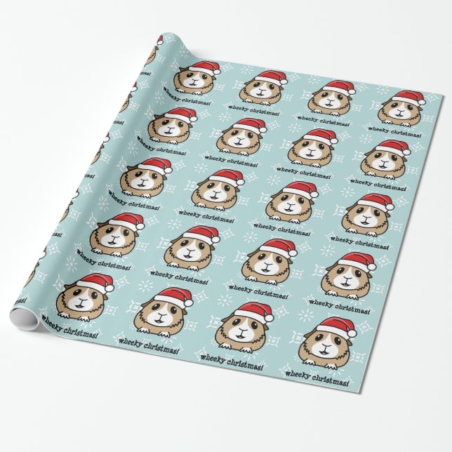 Presente Papel de envolvimento do Natal da cobaia dos (Desenrolado)