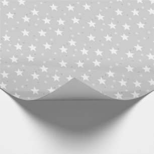 Presente Papel de envolvimento do Natal da prata do design