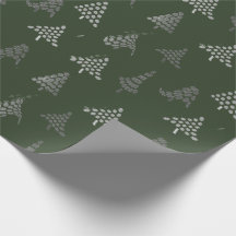Papel de envolvimento do Natal de Forest Green