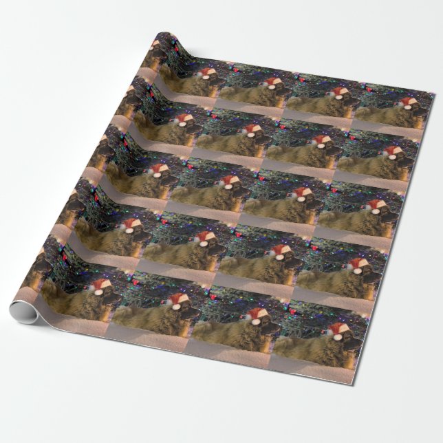Presente Papel de envolvimento do Natal de Leonberger (Desenrolado)