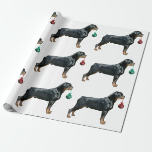 Presente Papel de envolvimento do Natal de Rottweiler