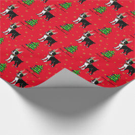 Presente Papel de envolvimento do Natal do Antler de Boston