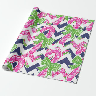 Presente Papel de envolvimento do Natal do bastão de doces