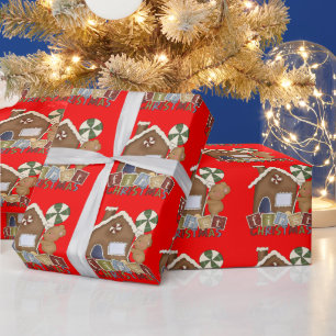 Presente Papel de envolvimento do Natal do bebê primeiro