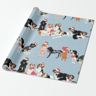 Presente Papel de envolvimento do Natal do Coonhound