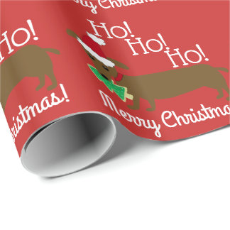 Presente Papel de envolvimento do Natal do Dachshund