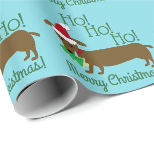 Presente Papel de envolvimento do Natal do Dachshund