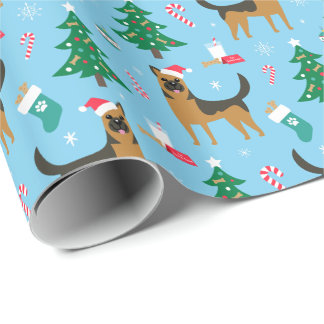 Presente Papel de envolvimento do Natal do german shepherd
