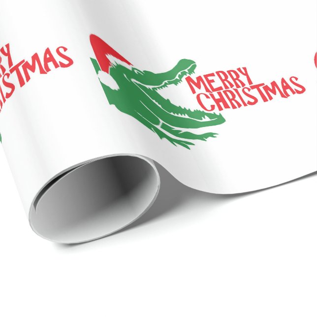 Presente Papel de envolvimento do Natal do jacaré (Ponta do rolo)