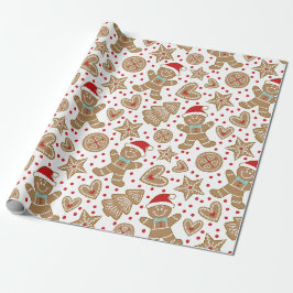Presente Papel de envolvimento do Natal do pão-de-espécie