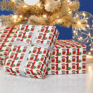 Presente Papel de envolvimento do Natal dos bebés primeiro