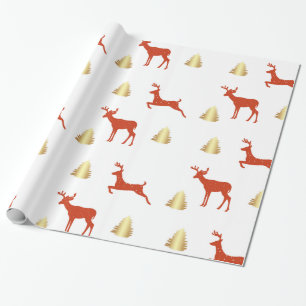 Presente Papel de envolvimento do Natal dos cervos