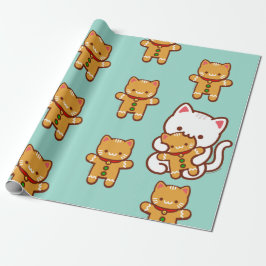 Presente Papel de envolvimento do Natal - pão-de-espécie
