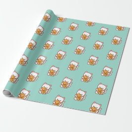 Presente Papel de envolvimento do Natal - pão-de-espécie